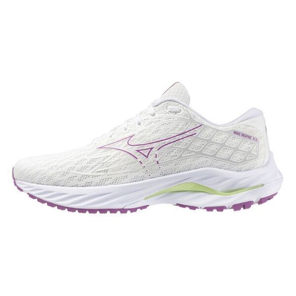 Mizuno Wave Inspire 20 SW [J1GD244624] 女 慢跑鞋 運動 路跑 超寬楦 支撐 白紫