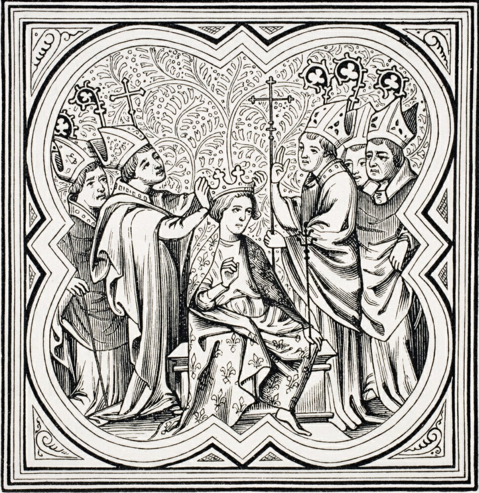 Posterazzi: Coronation Of Charlemagne - Facsimile Of A Miniature In The ...