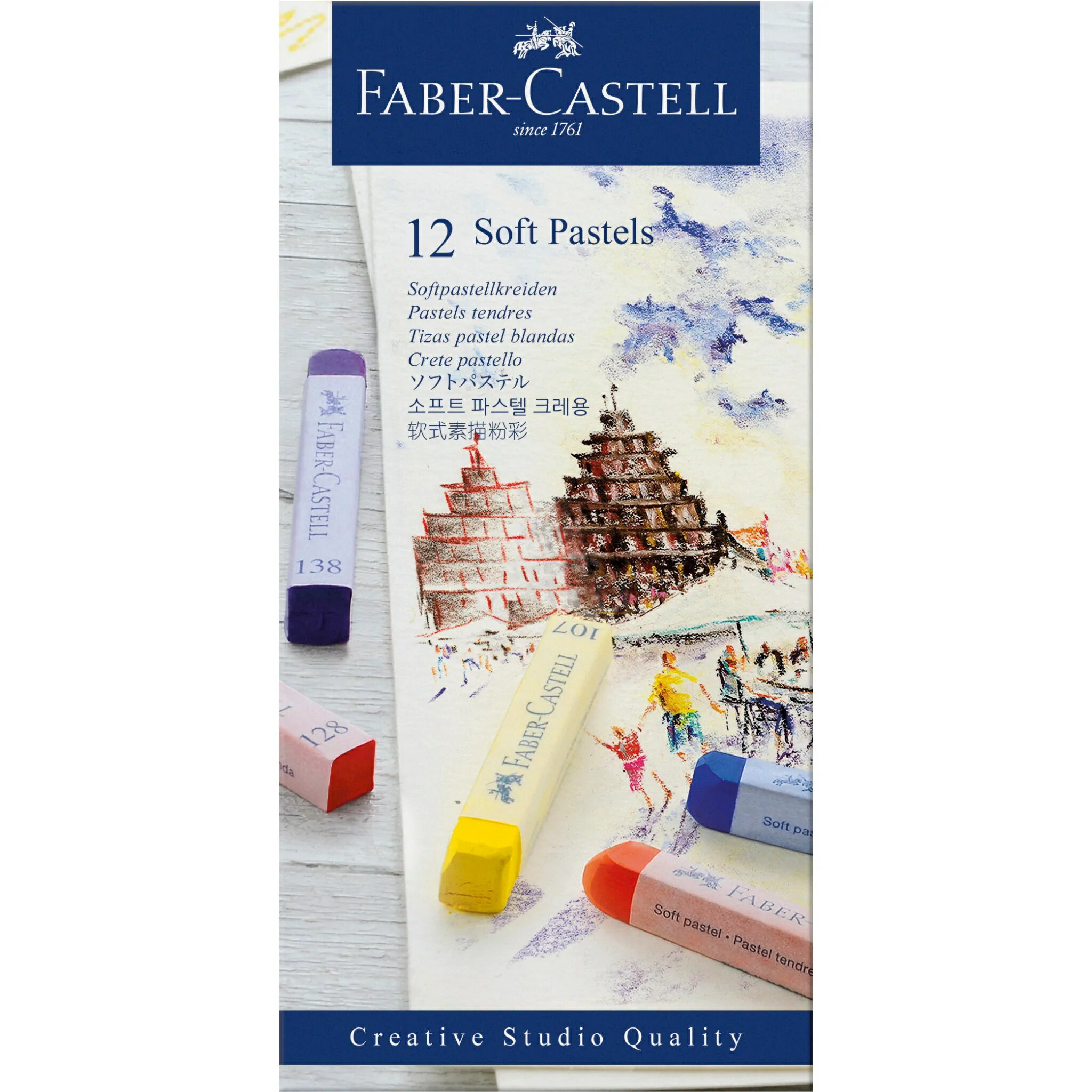 Faber-Castell粉彩條長條型12色* 128312