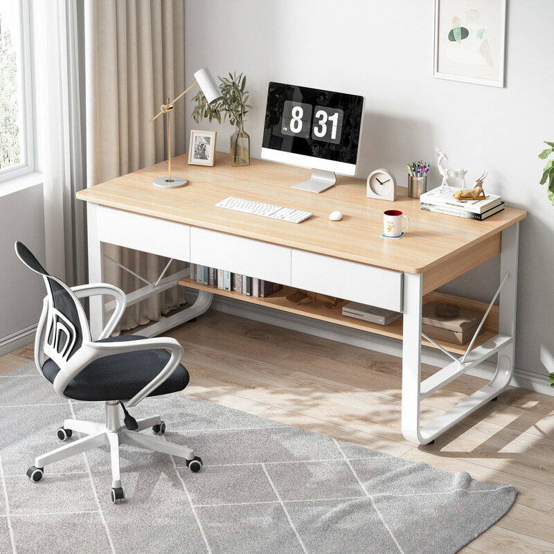 APP下單享點數9% 辦公桌椅組合簡約現代家用職員單人書桌辦公室工作臺臺式電腦桌子