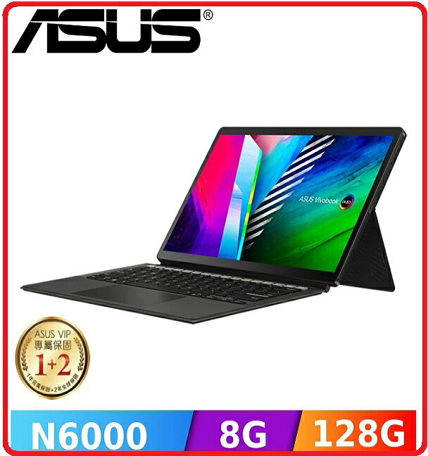 【2023.6 】華碩 ASUS Vivobook 13 Slate OLED T3300KA-0302KN6000 酷潮黑13吋2合1觸控筆電 N6000/8G/128G SSD/WIN11H(S)