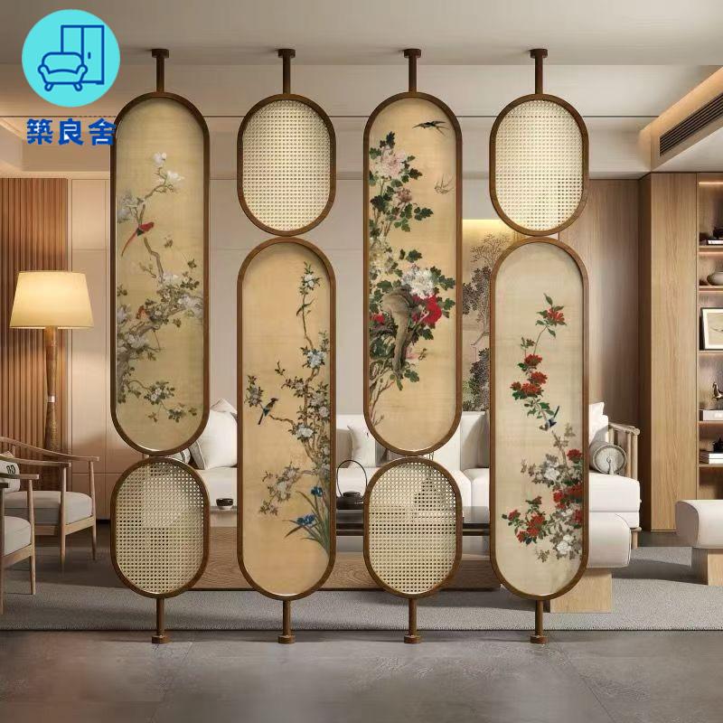 免運/附發票 屏風 日式屏風櫃 玄關屏風 新中式鐵藝藤編隔斷定製客廳餐廳玻璃屏風玄關現代入戶遮擋隔斷墻工廠現貨直銷 售後保障 全館八折 年底鉅惠 店長推薦 5z1230