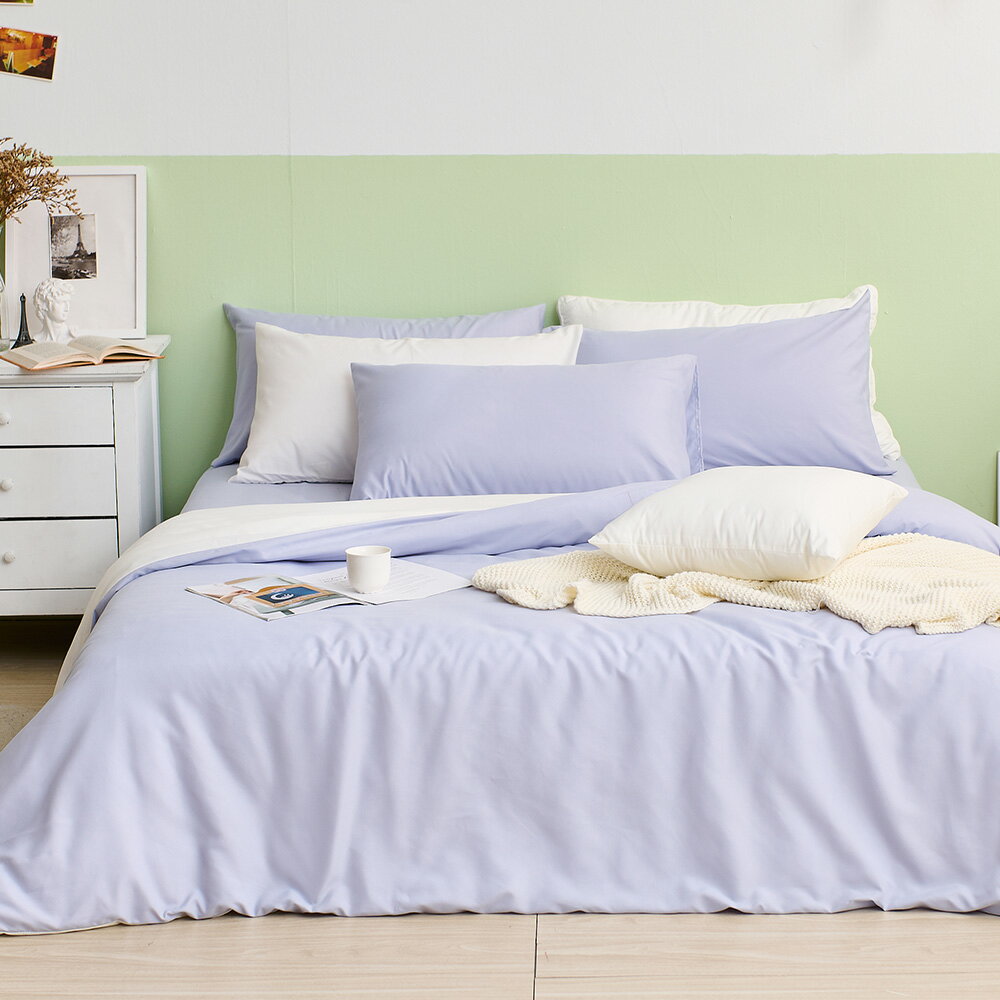 床包被套組(鋪棉兩用被套) 芬蘭撞色設計 多款任選 單人/雙人/加大 台灣製 1