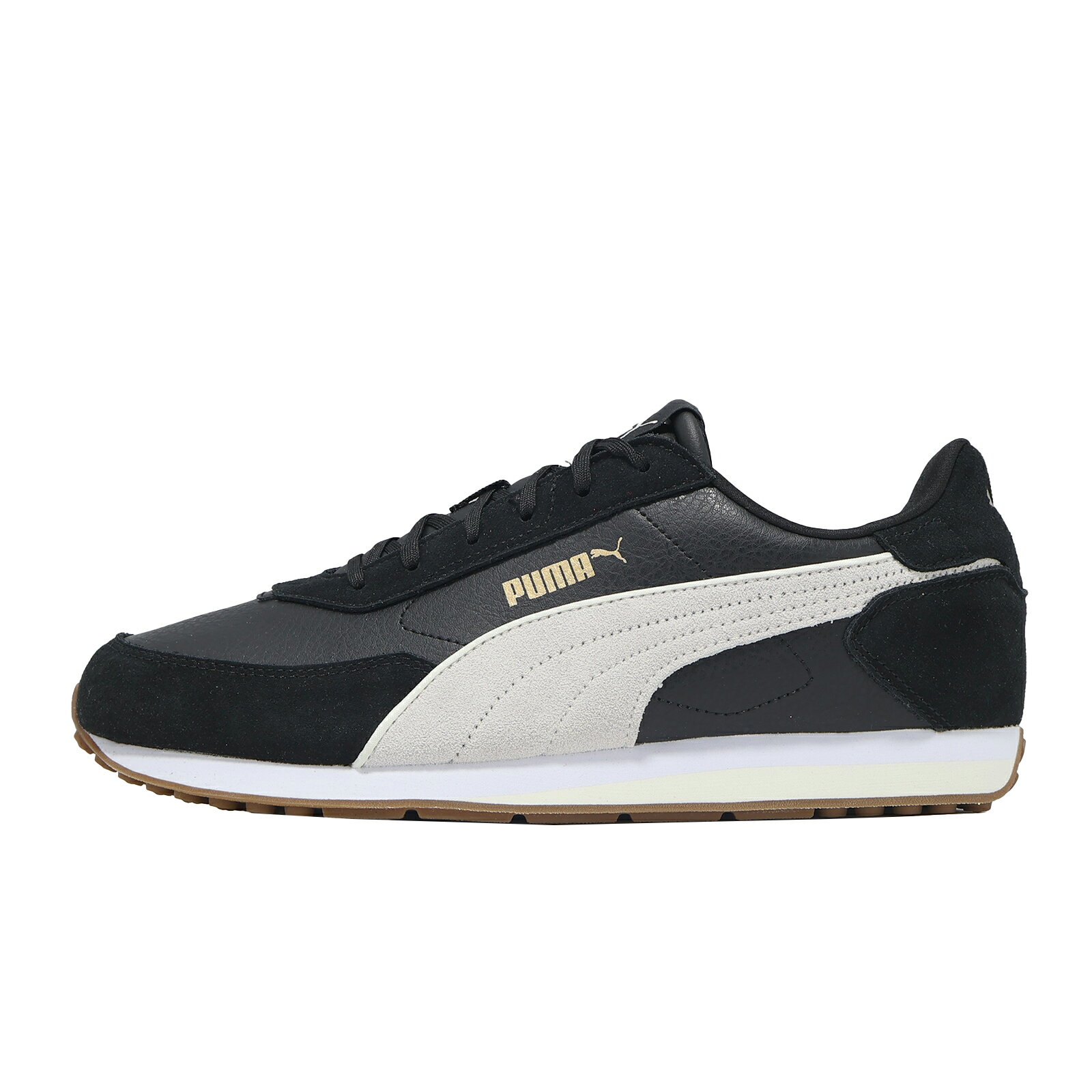 Puma 休閒鞋 ST Miler Rise L 男女鞋 黑 白 拼接 麂皮 復古 板鞋 404916-01