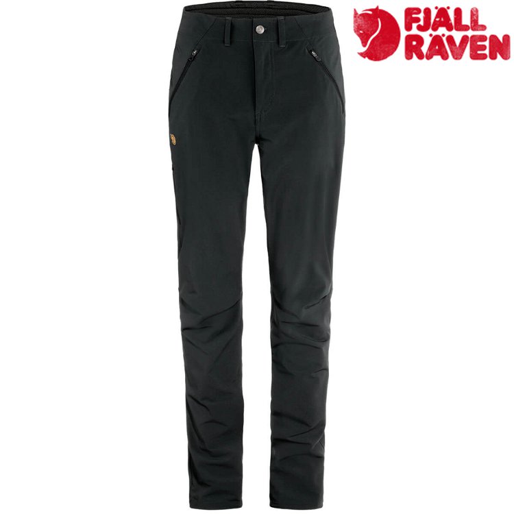 Fjallraven 北極狐 Abisko Trail Stretch 女款 登山長褲 87101 550 黑