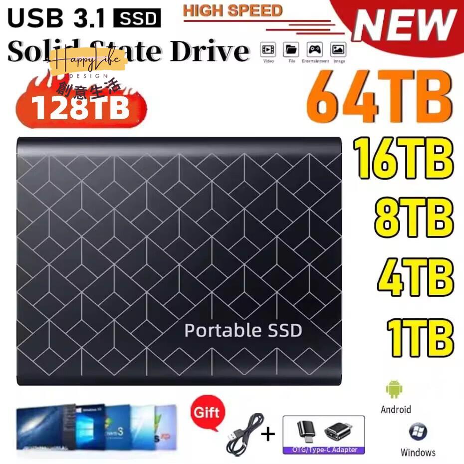 移動硬碟USB3.0 1TB2TB4TB8TB16T外接 SSD 便攜式 固態硬碟 [DD0505006]