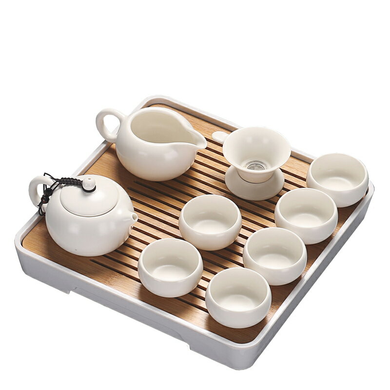 輕奢現代日式功夫茶具套裝簡約茶海茶臺儲水竹制泡干盤家用客廳茶