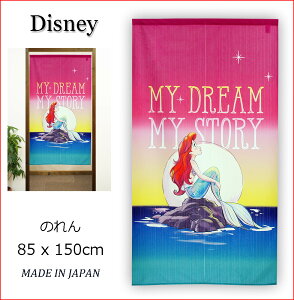 日本製 迪士尼 美人魚 滿版圖案 門簾 85x150cm｜小鶴日貨