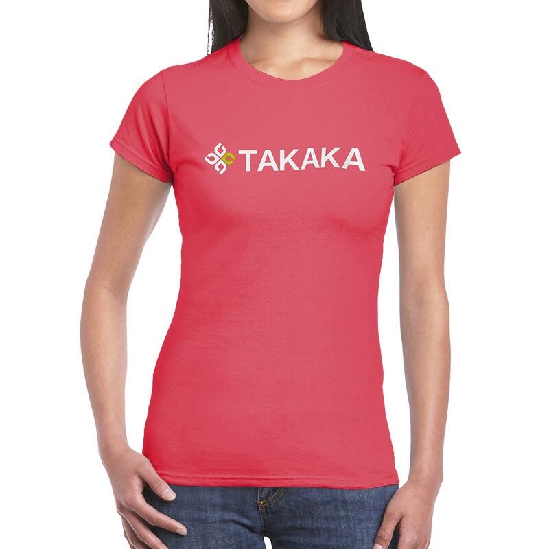【TAKAKA】中性 印花彈性T恤『玫紅』M51876