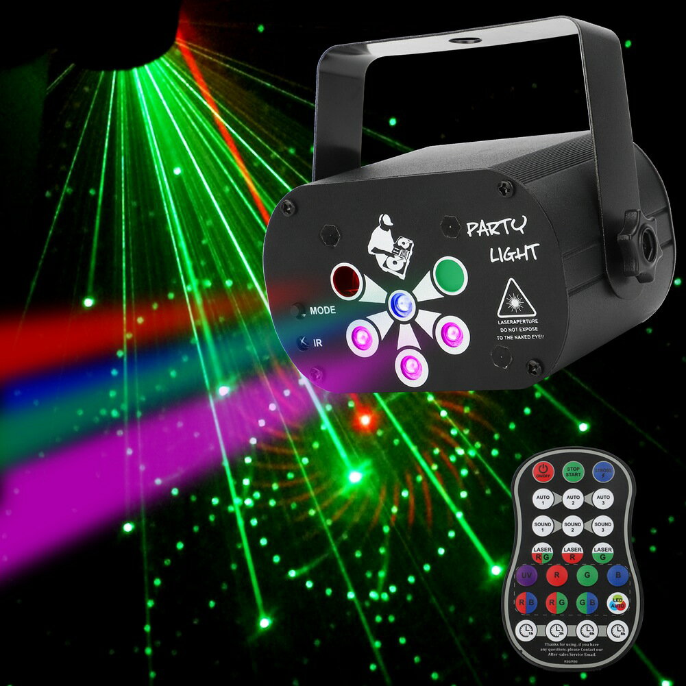UV迷你激光燈 圣誕家庭娛樂裝飾USB聲控氛圍燈 LED舞臺閃光燈