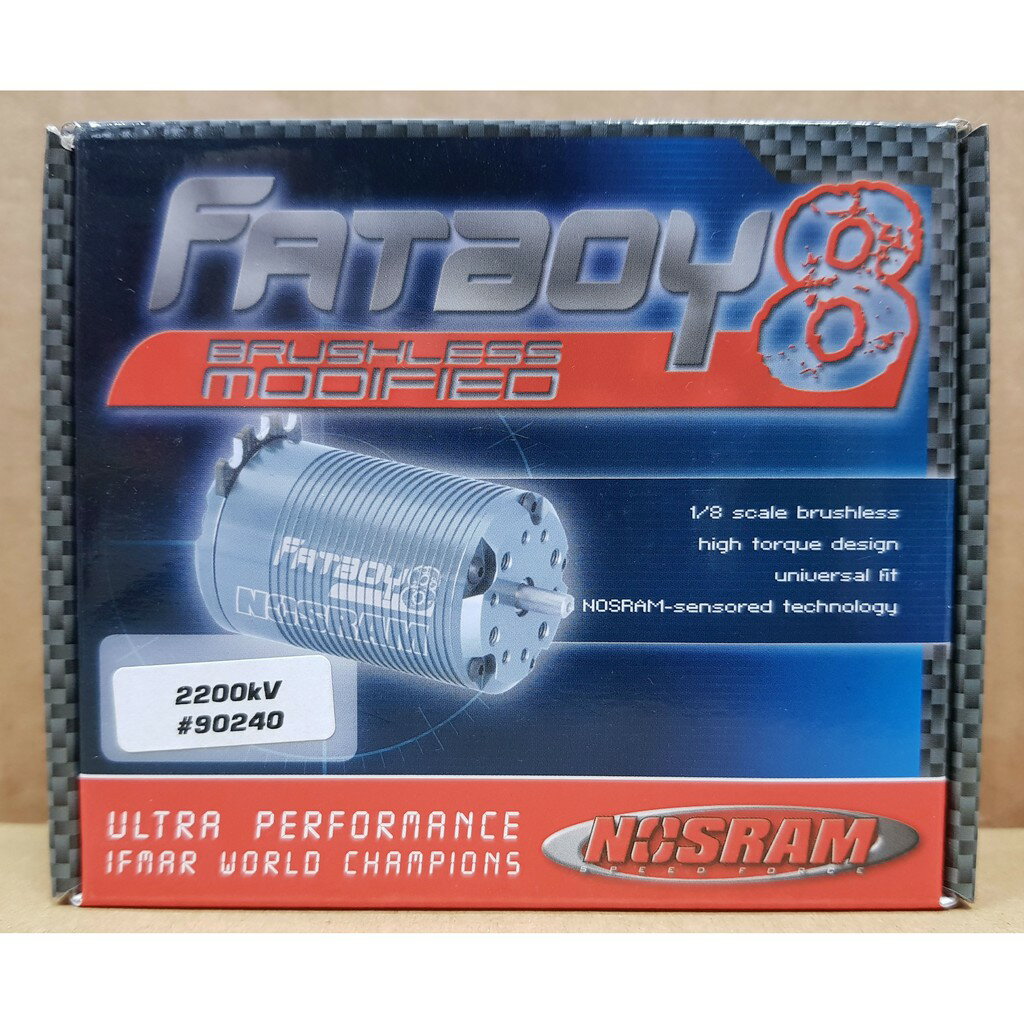 Nosram LRP Fatboy8 2200KV Brushless 1/8電車專用有感無刷馬達 #90240