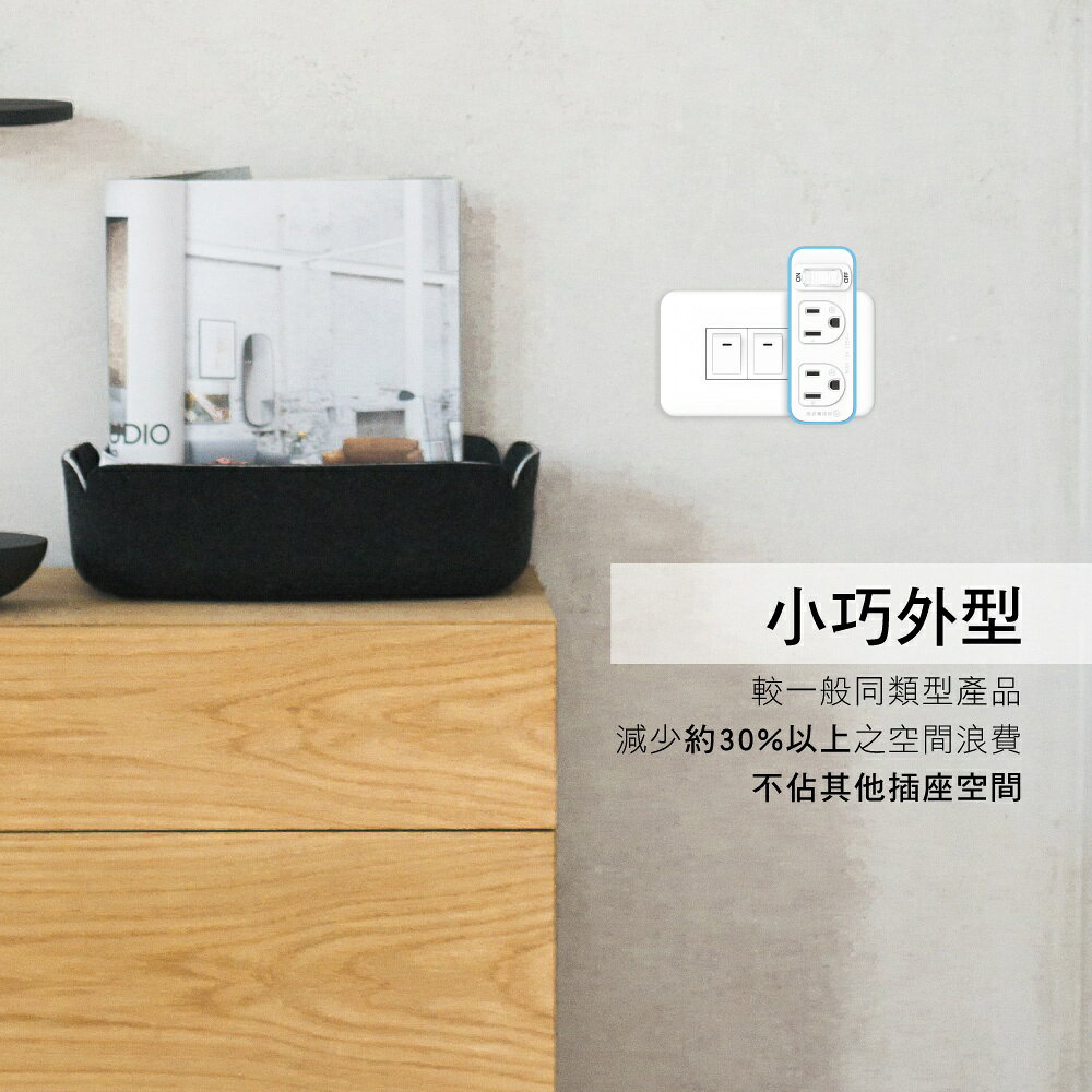 【KINYO】1切2座3變2節能小壁插 (NDR) 4