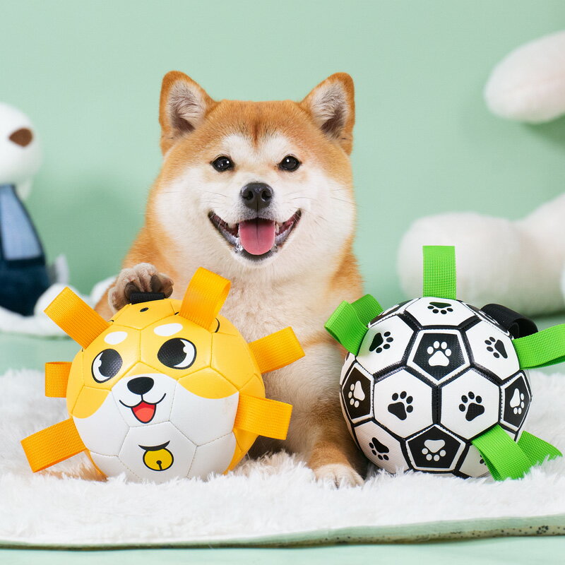 狗狗玩具球足球解悶神器邊牧柴犬磨牙益智耐咬互動彈力球寵物用品