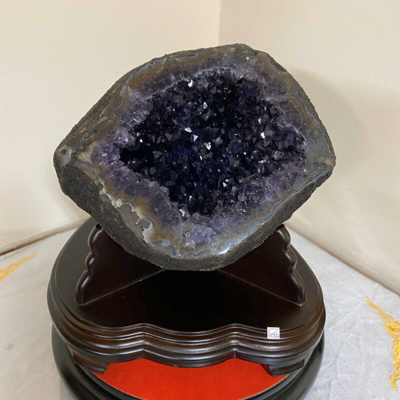 天然 烏拉圭🇺🇾財寶袋圓洞型 紫晶洞 晶洞 🔮紫遇貴人 專屬你的小烏圭😘系列 4.3kg 編號:246