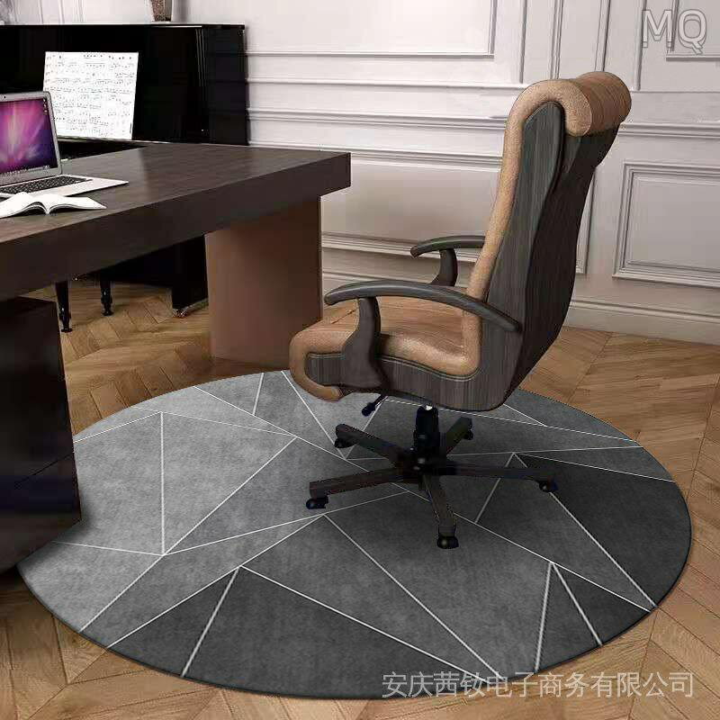 全新 電腦椅家用圓形地毯滑輪辦公椅搖籃地板保護墊電競椅子電腦桌地墊