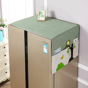 原創棉麻冰箱蓋布雙開門單開門加厚北歐滾筒洗衣機防塵罩套對開門
