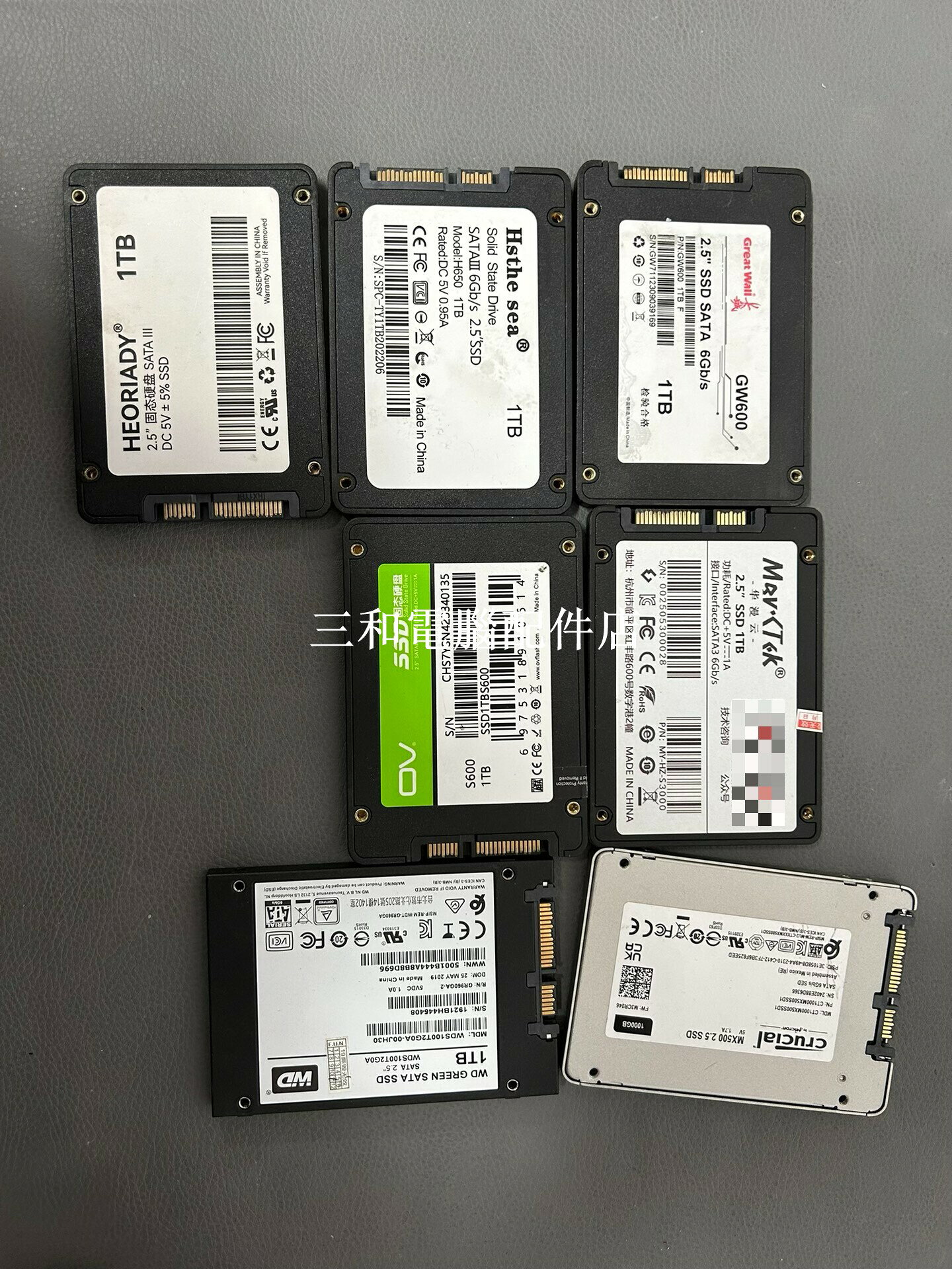 西數 1TB 硬碟 長城 1T SSD 2.5寸 SATA 介面 拆機 無拆無修 實物圖 店保 7 天 英睿達 1T