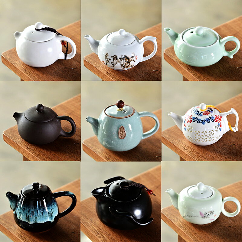 紫砂西施壺企鵝茶壺功夫茶具簡約套裝泡茶器單壺家用陶瓷開片可養