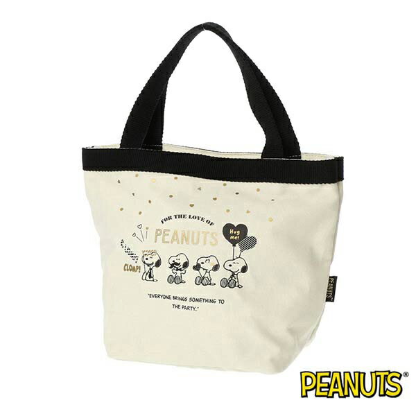 <br/><br/>  愛心款【日本進口】史努比 Snoopy 帆布 手提袋 便當袋 PEANUTS - 702390<br/><br/>