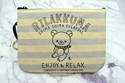 X射線【C214792】懶熊Rilakkuma 時尚手拿包-北極熊,鉛筆盒/筆盒/筆袋/筆筒/文具/收納