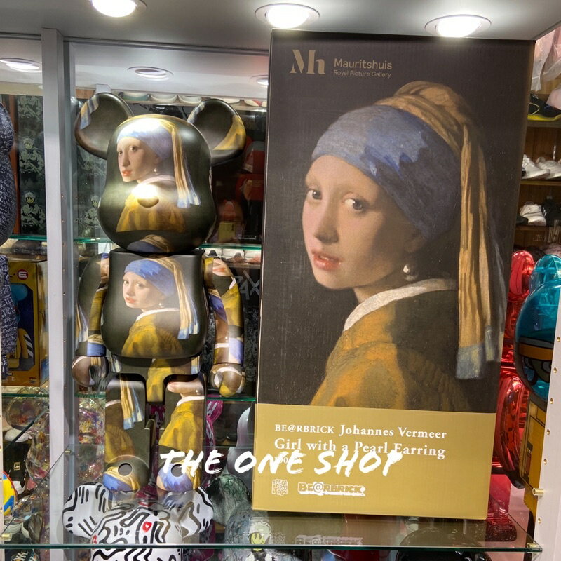 BE@RBRICK Johannes Vermeer Girl with a Pearl Earring 珍珠耳環的少女 庫柏力克熊 1000%