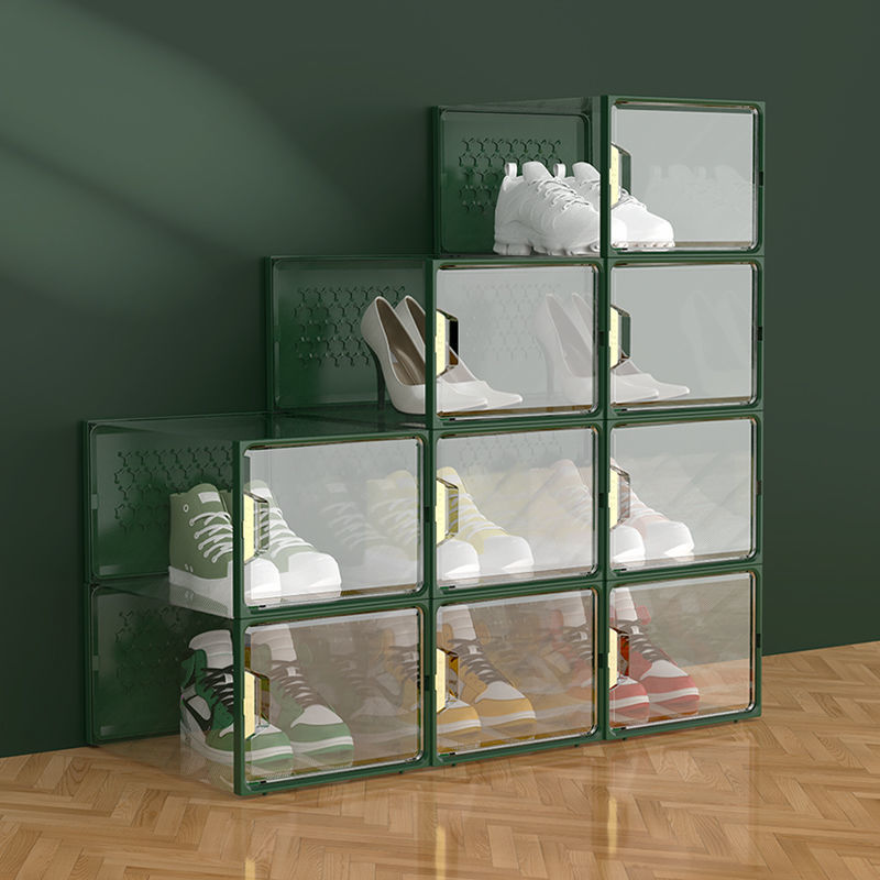 鞋盒收納 鞋子收納櫃神器鞋盒收納盒透明多層鞋櫃網紅鞋盒加厚塑料家用-快速出貨