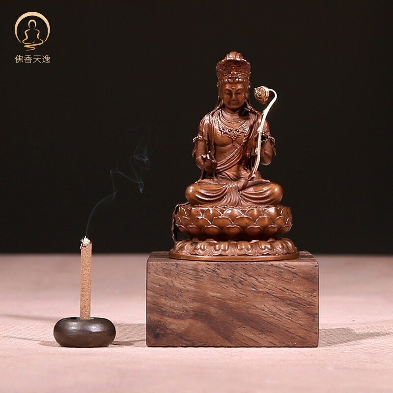 {保固一年 可打統編}佛香天逸紫銅文殊普賢菩薩地藏王菩薩觀音菩薩四大菩薩迷你小佛像 5