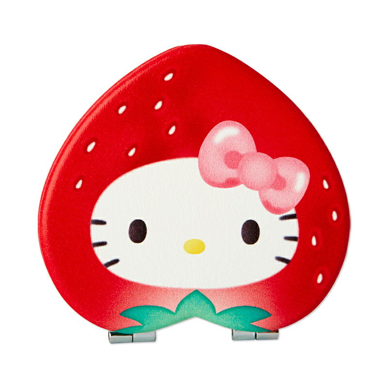 【震撼精品百貨】Hello Kitty 凱蒂貓 三麗鷗 KITTY隨身雙面鏡-草莓#24357 震撼日式精品百貨