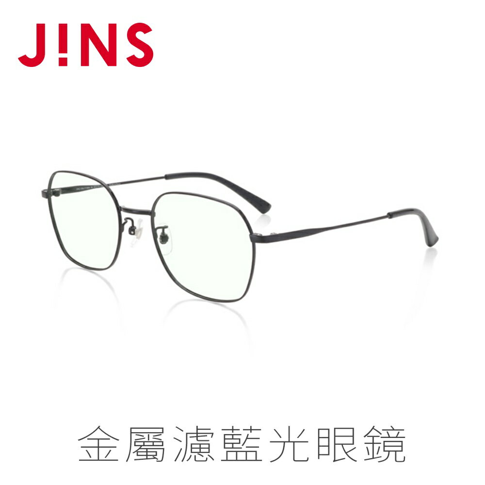 【JINS】 無度數金屬濾藍光眼鏡(AFPC19A113)-方框-兩色可選