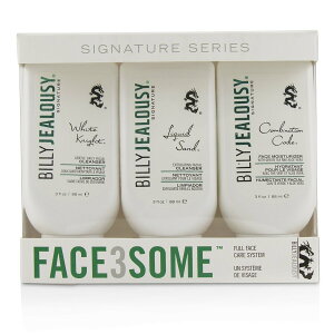 Billy Jealousy - 臉部清潔組合Face3Some Kit: 潔面乳+去角質潔面乳+溫和日常潔面乳