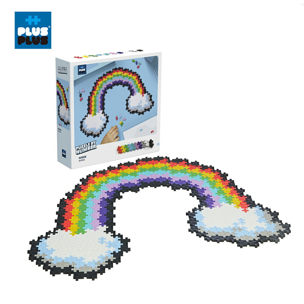 【++Plus-Plus 加加積木】小顆粒 拼圖系列－彩虹 500pcs
