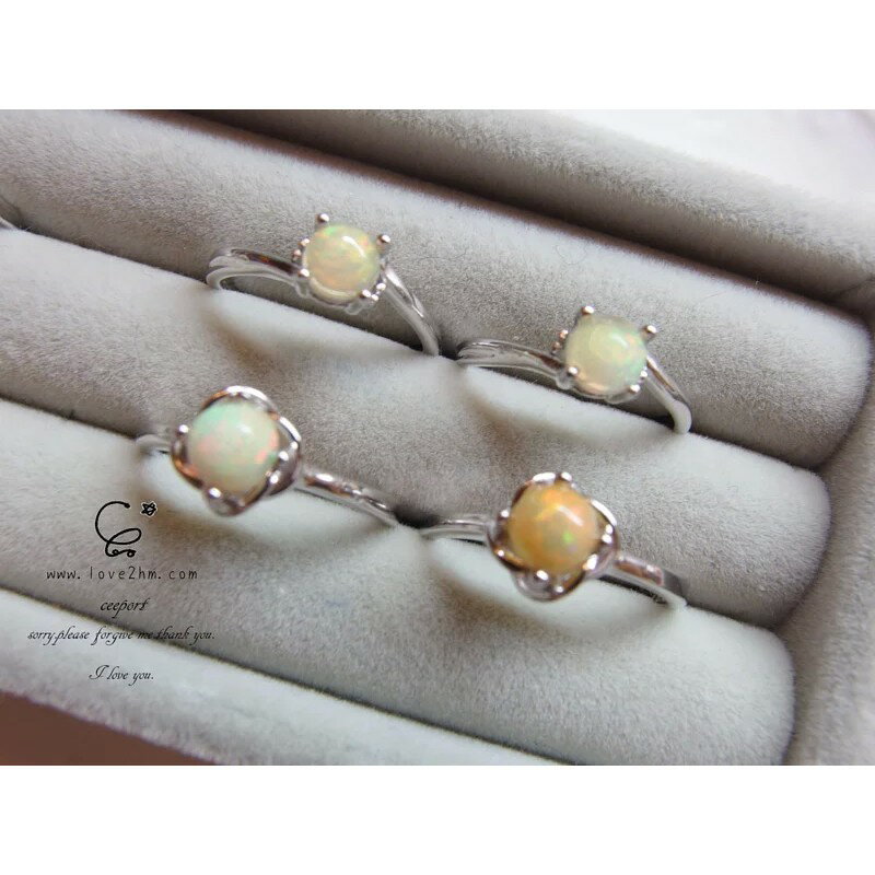 歐珀(蛋白石) 戒指/蛋白石/純銀戒指/925純銀/ [晶晶工坊-love2hm] 2