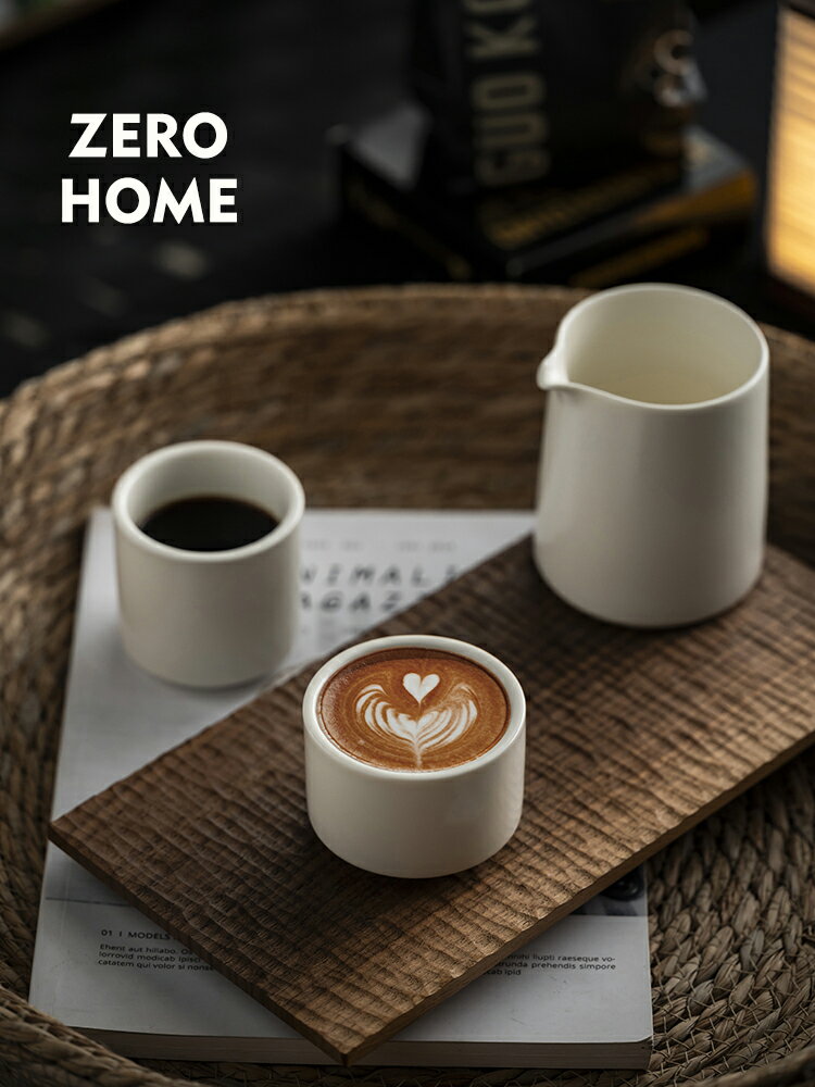 ✅ZEROHOME 手沖咖啡杯COMBO分享壺140ml拿鐵濃縮杯店用木託