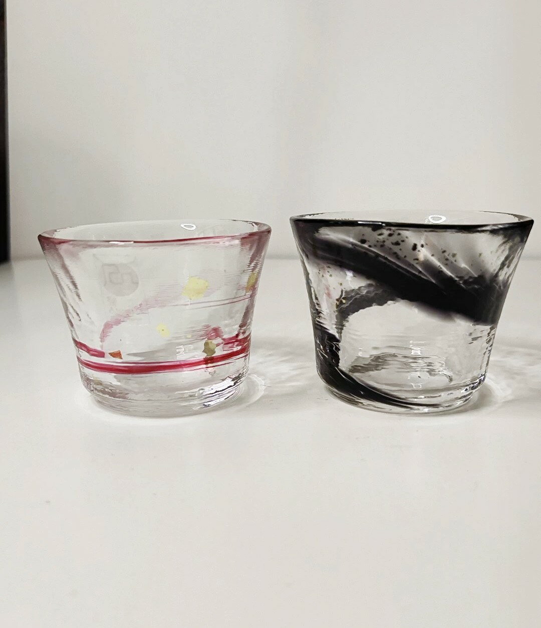 石冢硝子津輕手工杯彩色玻璃酒杯茶杯清酒日本原裝進口小杯