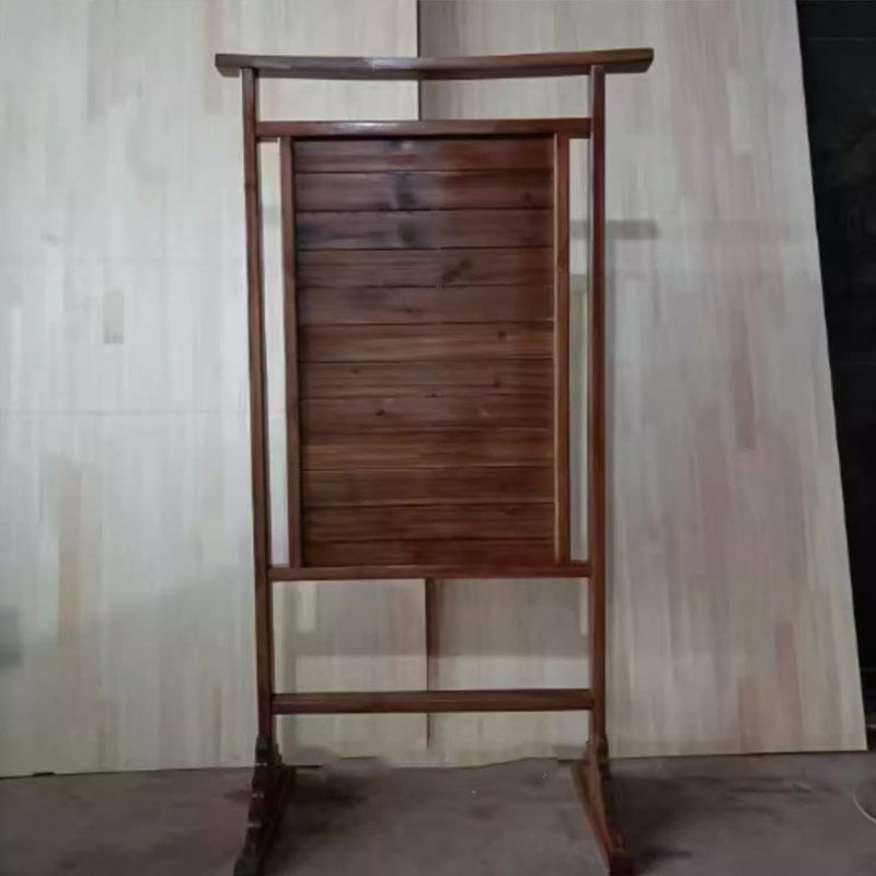 開發票/快速出貨 展示架 廣告牌 立架 定製木質展示架戶外廣告牌移動防腐木宣傳欄落地海報展示牌實木架