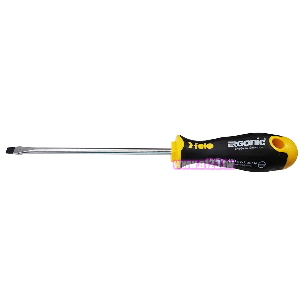 Felo 德國製 超軟握柄 一字起子 螺絲起子 ERGONIC® 400 6.0 x 1.2 x 150mm 含稅