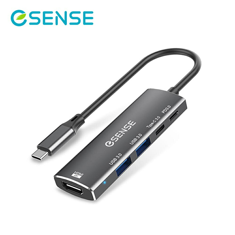 【ESENSE 逸盛】Type-C TO HDMI / USB3.0 / PD3.0轉接器 H552【三井3C】