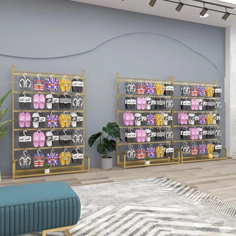 工廠直銷 免運 貨架 超商貨架 便利店貨架 展示櫃 展示架 可調節拖鞋內衣貨架靠墻襪子展示架商場鞋架內衣內褲飾品架落地式特惠/開立發票 特價出 K1114全館八折