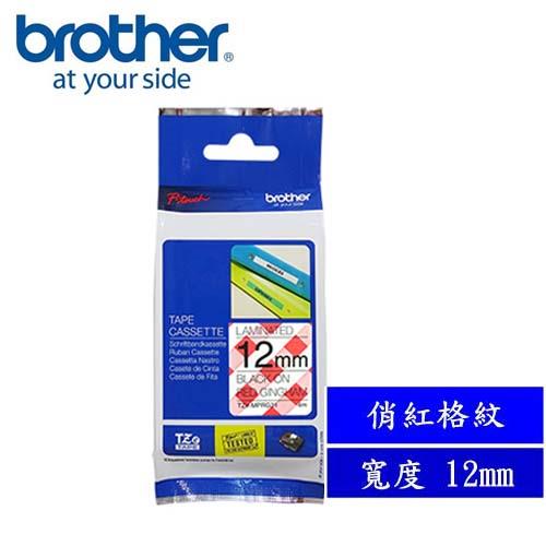 Brother TZe-MP RG31 創意護貝標籤帶 12mm 俏紅格紋