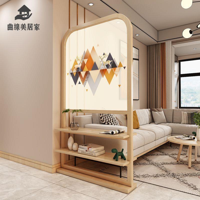 廠家直出 置物架 隔斷 收納架 展示架 多層架 簡約現代中式實木進門玄關隔斷屏風家用臥室遮擋裝飾收納置物座屏 工廠現貨 八折下殺syeb