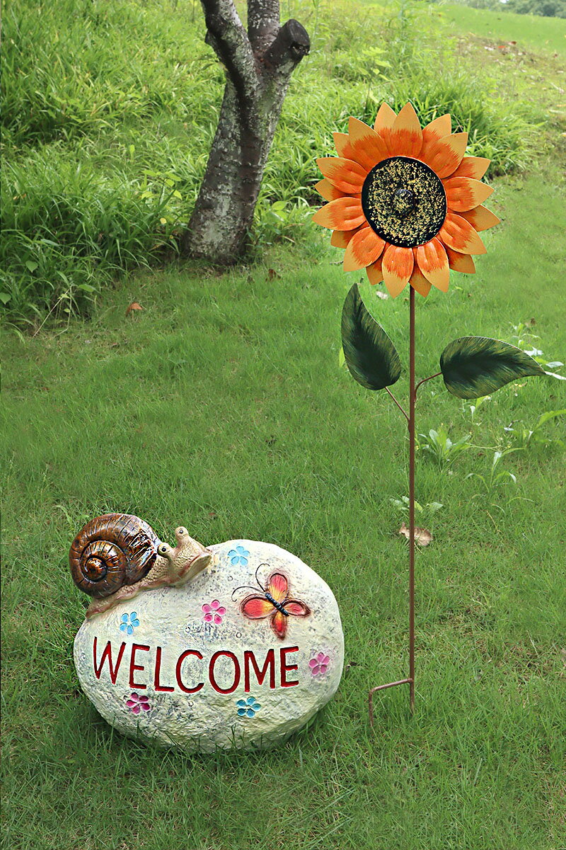 戶外花園風車鐵藝太陽花庭院別墅院子裝飾露臺造景陽臺布置插件 4
