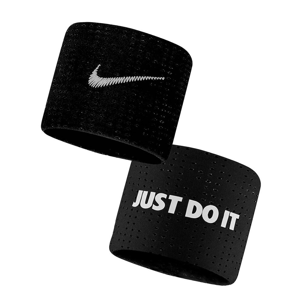 Nike耐吉 JUST DO IT 黑色運動腕帶 ( N1003468010OS / DR5170010 ) Dri-FIT速乾材質 籃球護腕 網球羽球棒球桌球壘球護具 吸濕排汗快乾透氣材質