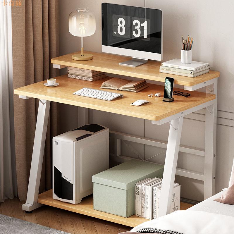 小戶型電腦桌子小型家用迷你移動書桌臥室單人簡易雙層臺式電腦桌