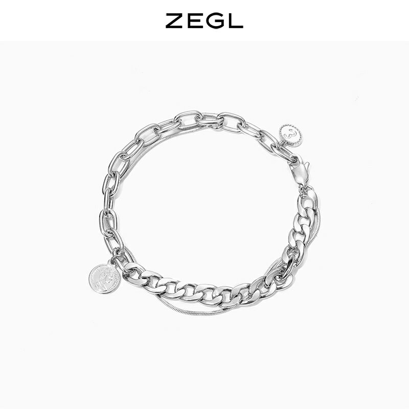 ZEGL復古情侶款手鏈男士女生ins小眾設計嘻哈潮冷淡風古巴手飾品 3