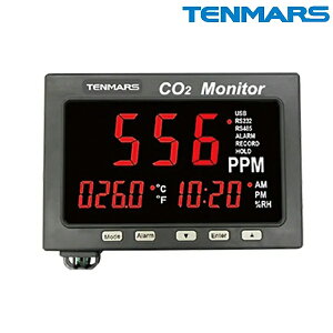 TENMARS LED二氧化碳溫溼度監測器 TM-187A 溫濕度計 二氧化碳監測 壁掛時鐘