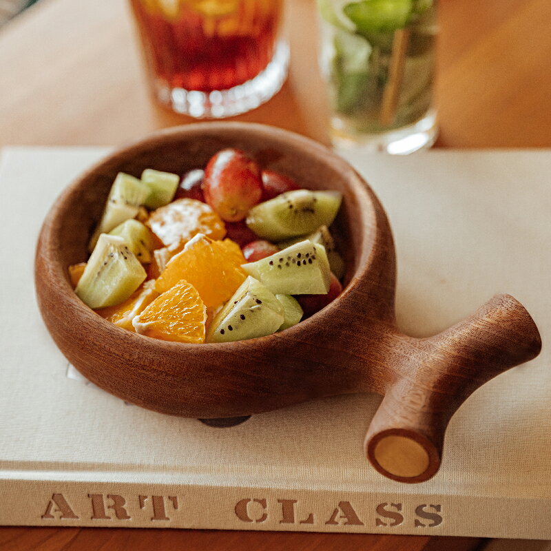 木碗 沙拉盆 料理盤 木碗沙拉碗餐具家用水果日式實木復古風原上城個性原創設計禮物節【MJ25751】