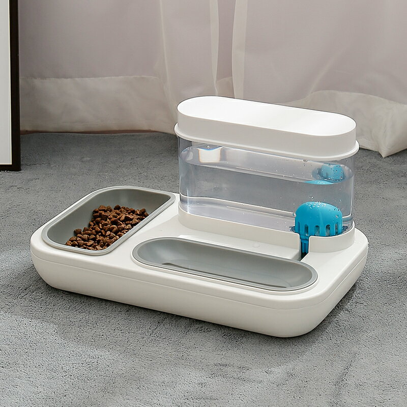 寵物自動餵食器 貓咪自動飲水機喂食器一體自動蓄水續糧喂水器流動狗狗碗寵物用品『XY24525』