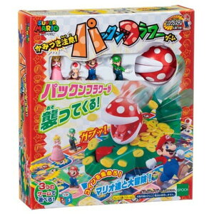 日本任天堂 瑪利歐收集金幣桌遊 瑪利歐桌遊 玩具 Pakkun Flower Game 瑪利歐 食人花 桌遊 -富士通販