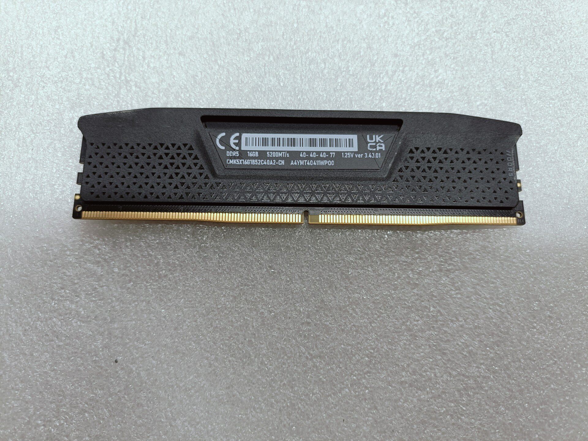 【二手便宜賣】海盜船DDR5 16G 5200記憶體 拆機良品 金手指乾淨 功能正常 無拆無修