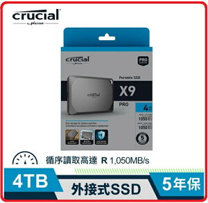 Micron 美光 Crucial X9 Pro 4TB 外接式SSD CT4000X9PROSSD9